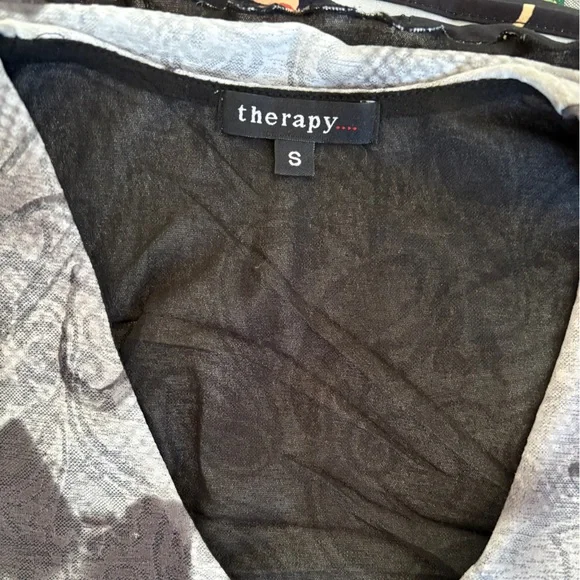 Therapy Black and Gray Patterned Tank Top - Picture 4 of 4